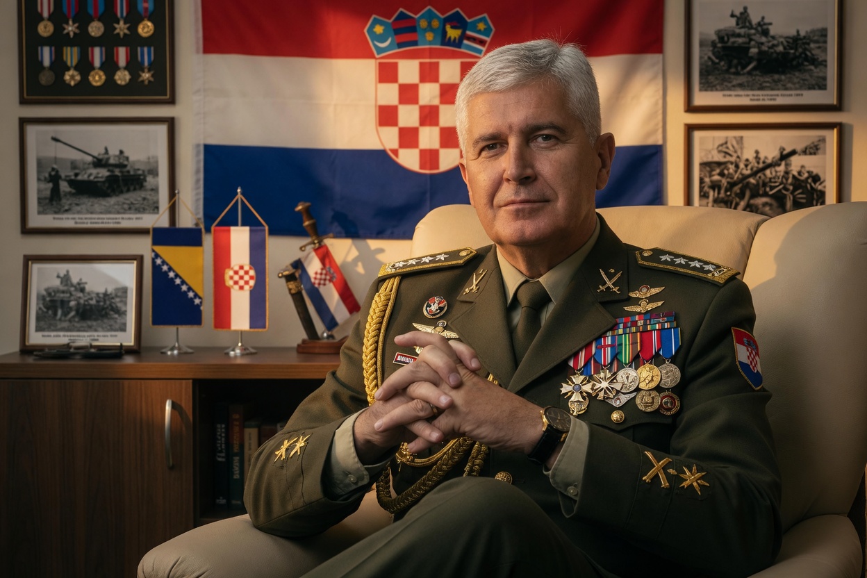Predsjednik HDZ-a BiH Dragan Čović tijekom obraćanja medijima u Mostaru